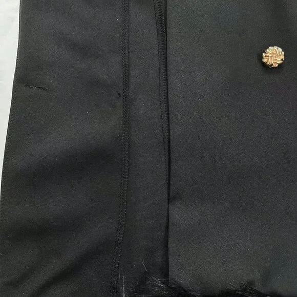 Black Classic Women's Long Sleeve Double-Breasted Blazer - Picture 7 of 7